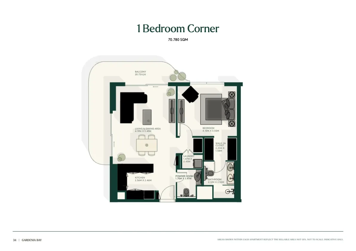 1 Bedroom Corner